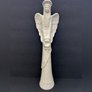 Porcelain Angel Holding Wreath/ 17” Ready for you to paint